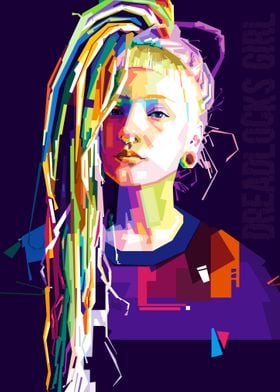 Dreadlocks Girl Popart