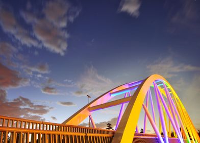 Rainbow bridge night sky