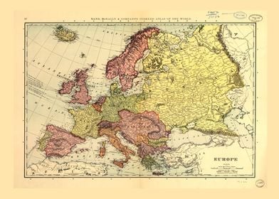 Map of Europe 1898