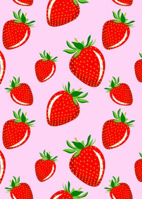 strawberry fruit pattern