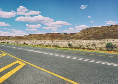 Long road through desert