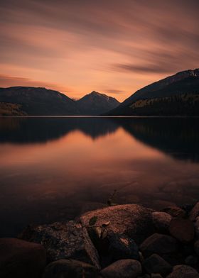 Wallowa Lake Oregon sunset
