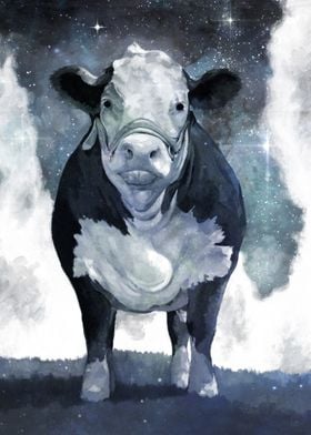 Cosmic Cow Painting