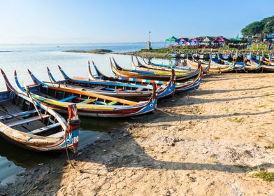 Wood Boat Myanmar Style At