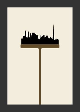 Dubai skyline brush