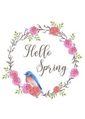 Spring wishes bluebird