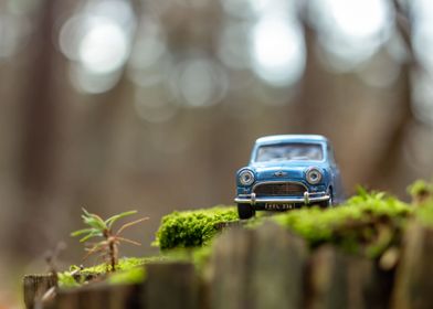 Vintage toy car macro