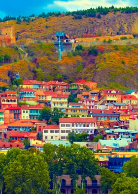 View Of Tbilisi City Georg