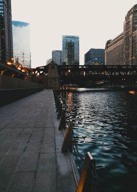 Dark Chicago River