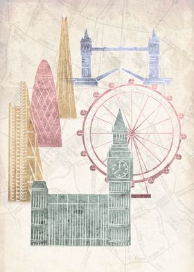 London Buildings and Map