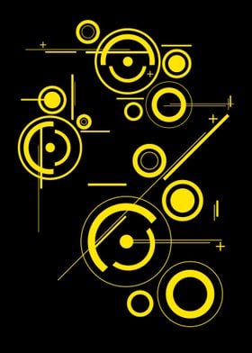 Yellow geometric art