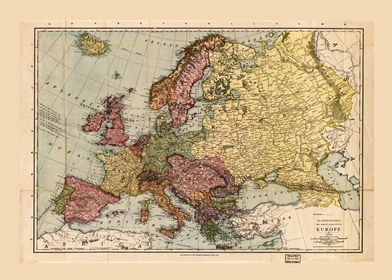 Europe Map 1912