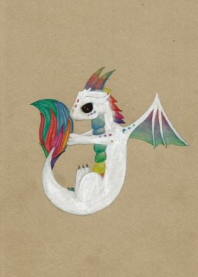 White rainbow dragon