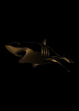 SHARK GOLD VECTOR ANIMALS