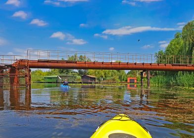 Kayaking on Lake Snagov