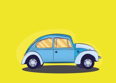 VW Beetle Illustration' Poster by MissingArt | Displate