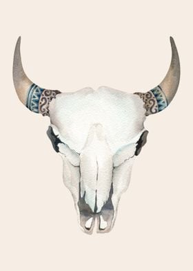  BOHO ETHNIC ANIMAL SKULL