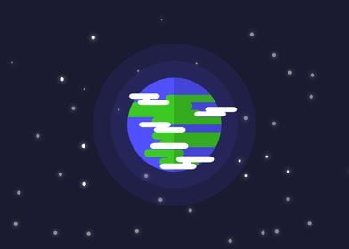 Earth flat design