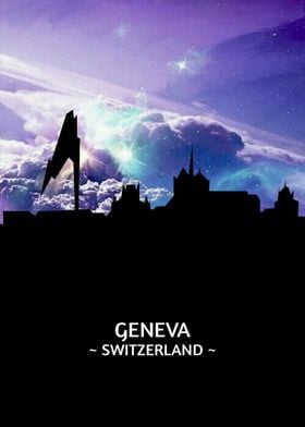 Geneva Switzerland Skyline