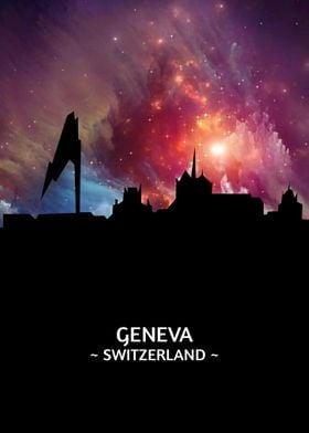 Geneva Switzerland Skyline