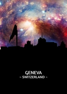 Geneva Switzerland Skyline