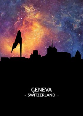 Geneva Switzerland Skyline