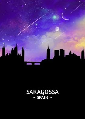 Saragossa Spain Skyline 