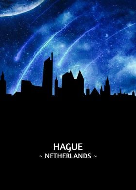 Hague Netherlands Skyline 