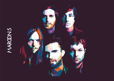 Maroon 5 Popart Abstract