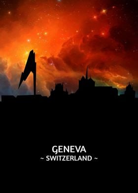 Geneva Switzerland Skyline