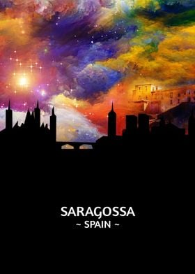 Saragossa Spain Skyline 