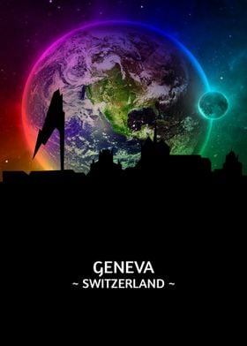 Geneva Switzerland Skyline