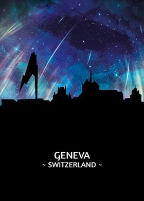 Geneva Switzerland Skyline