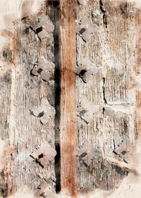 Old wood door