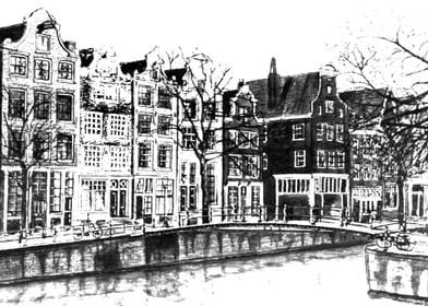 Old Amsterdam canal