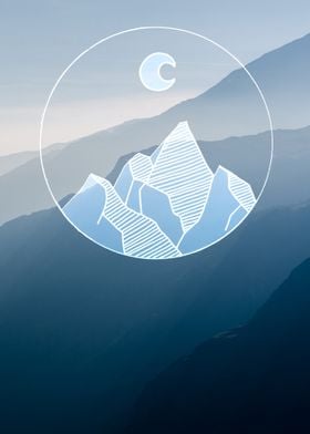 circle mountains blue