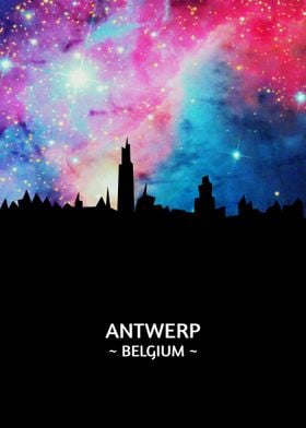 Antwerp Belgium Skyline 