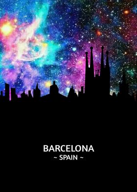 Barcelona Spain Skyline 