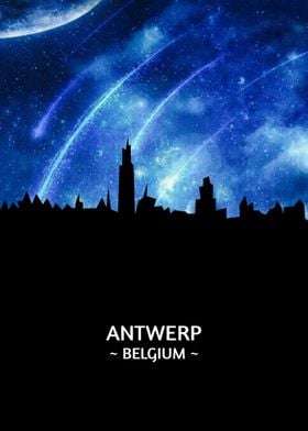 Antwerp Belgium Skyline 