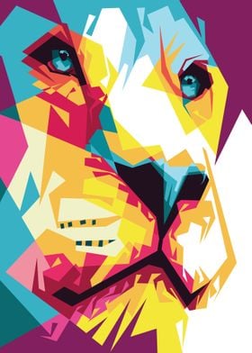 Lion face on wpap