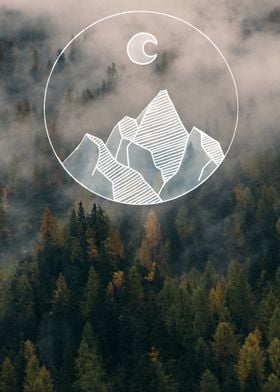 fog circle mountains