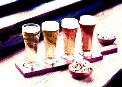 Beer Selection 2 Halftone