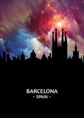 Barcelona Spain Skyline 