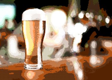 Beer Glass 3 Halftone