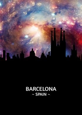 Barcelona Spain Skyline 