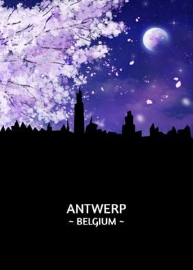 Antwerp Belgium Skyline 