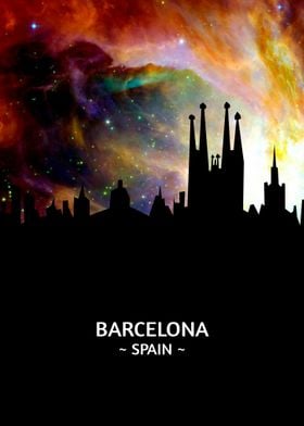 Barcelona Spain Skyline 