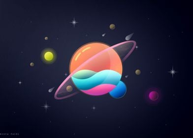 space  digital drawing 