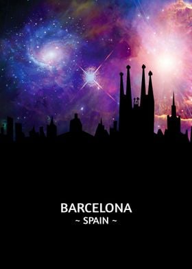 Barcelona Spain Skyline 