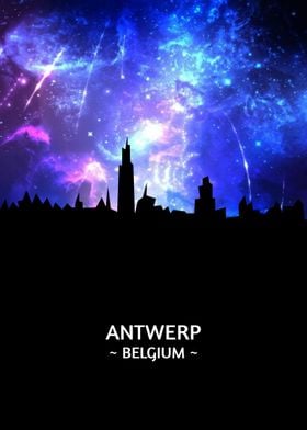 Antwerp Belgium Skyline 